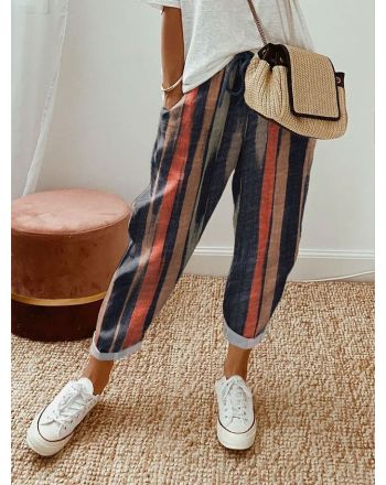 Casual Loose Striped Pants