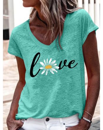 Women's Love Daisy Casual T-Shirt