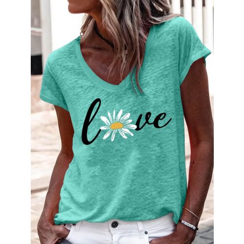 Women's Love Daisy Casual T-Shirt