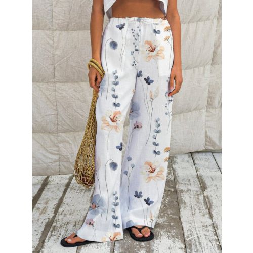 Loose Floral Casual Pants